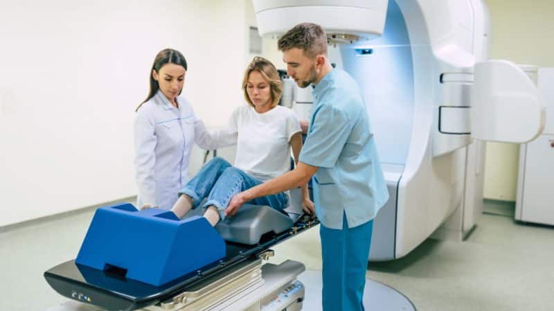 How long radiation stays in the body after treatment.